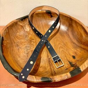 Paul Smith Designer Leather Celestial Sun and Stars Belt EUC Rare Fall